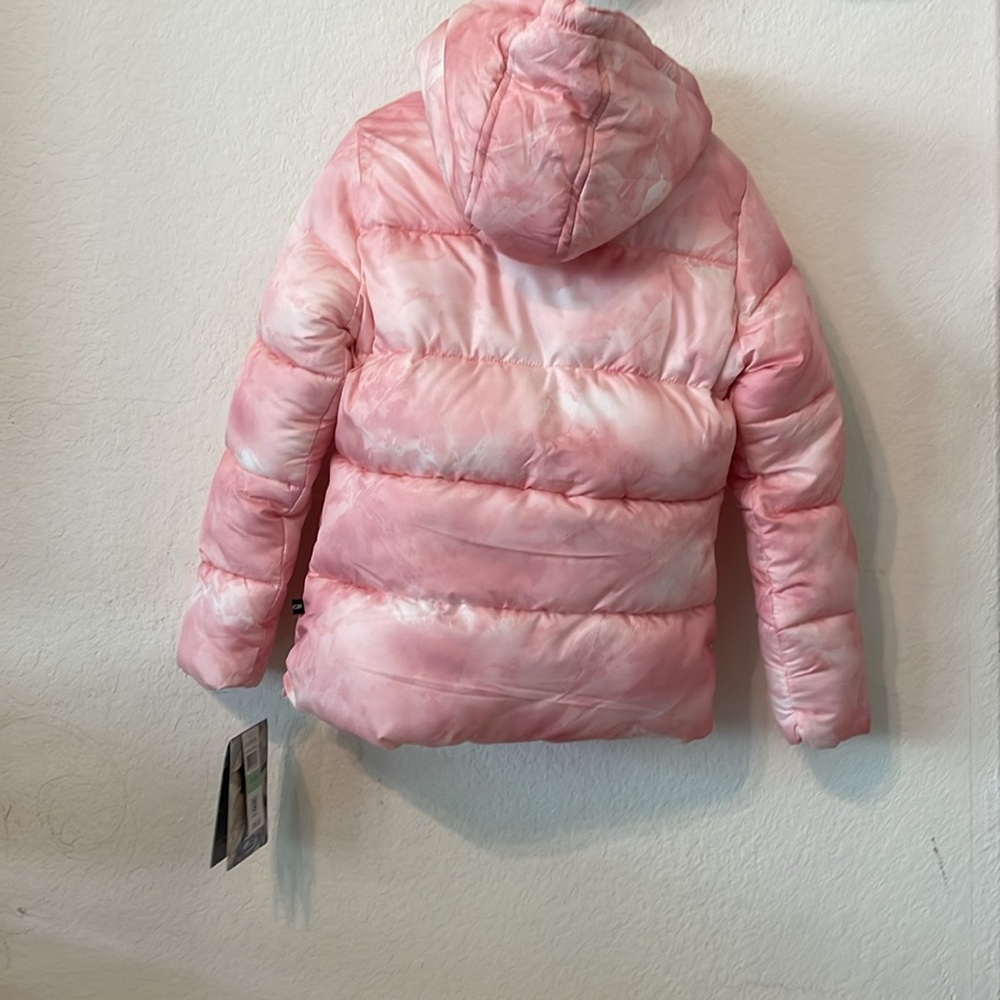 Pink Tie-Dye Puffer Jacket - Picture 3 of 6